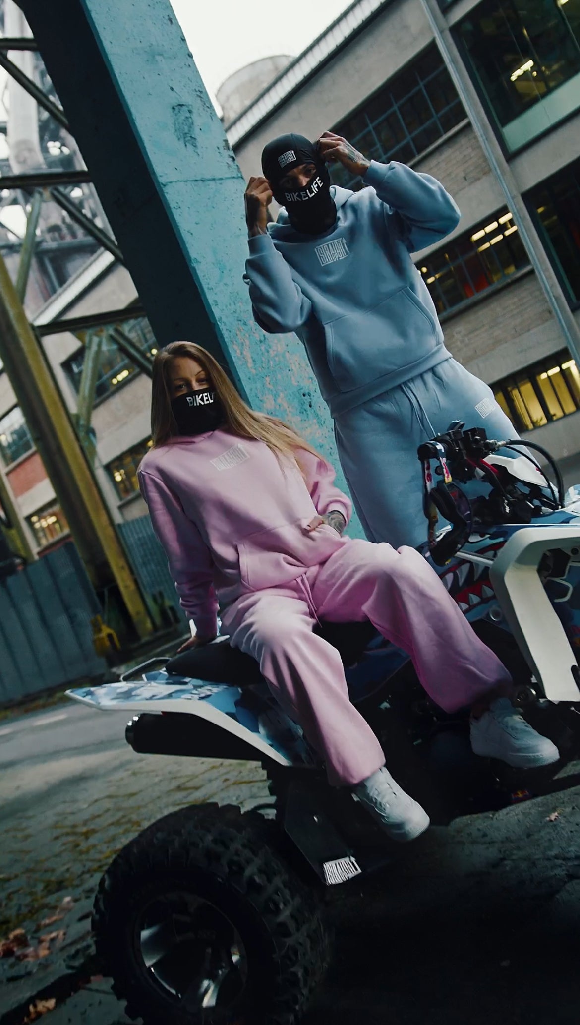 Straightup Tracksuite Pink/Baby Blue
